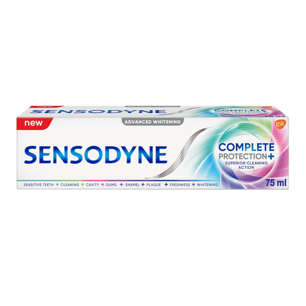 [Australia] - Sensodyne Complete Protection & Advanced Whitening Toothpaste For Sensitive Teeth, Eliminates Bad Breath, 75ml 