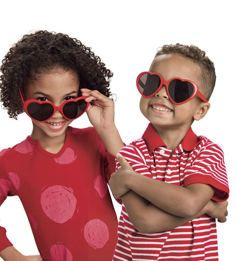 [Australia] - Boolavard Kids Fashion Retro Summer Heart Shape Design Lolita Sunglasses Eye Glasses Eyewear Light Blue 