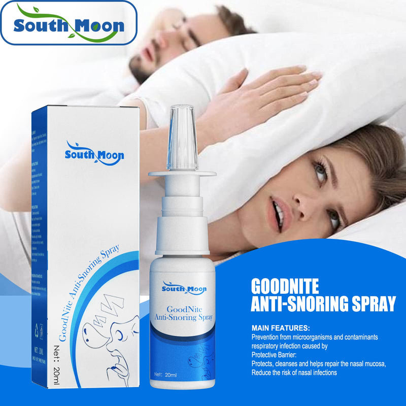 [Australia] - Anti-Snoring Nasal Relief Spray by SouthMoon - All Natural Snore Stopper Remedy, Herbal Sleep Apnea Sinus Decongestant & Nose-Snoring Aid for Men & Women 