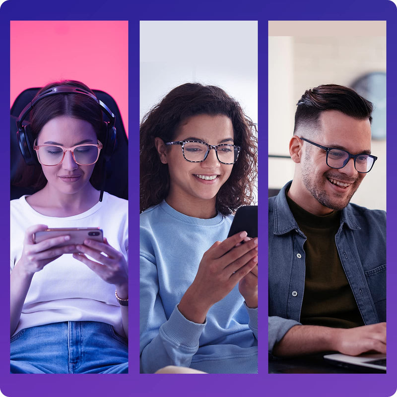 [Australia] - GIMDUMASA Blue Light Blocking Glasses Gaming Glasses Computer Screen Glasses Blue Light Filter Blocking Glasses Women Men Fashion PC Anti Glare with UV Protection Black 