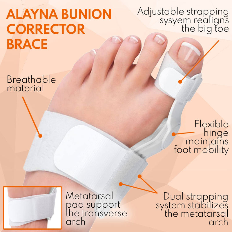 [Australia] - Bunion Corrector and Bunion Relief Orthopedic Bunion Splint Pads for Men and Women Hammer Toe Straightener and Bunion Protector Cushions- Relieve Hallux Valgus Foot Pain and Soothe Sore Bunions 