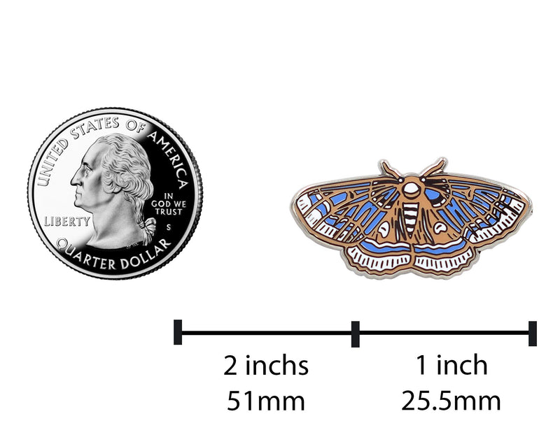 [Australia] - REAL SIC Moth Enamel Pin - Occult Lapel Pin In 4 Different Colors - Cinnabar Moth, Luna Moth Lapel Pins - Moth Meme Enamel Pin Accessory for Jackets, Backpacks, Hats, Bags & Tops Luna (Green) 