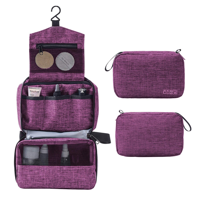 [Australia] - Toiletry Bag Dopp Kit for Women Men, Water-Resistant Makeup Cosmetic Bag Travel Organizer to Storage Gym Bathroom Personal Shower Objects Purple 