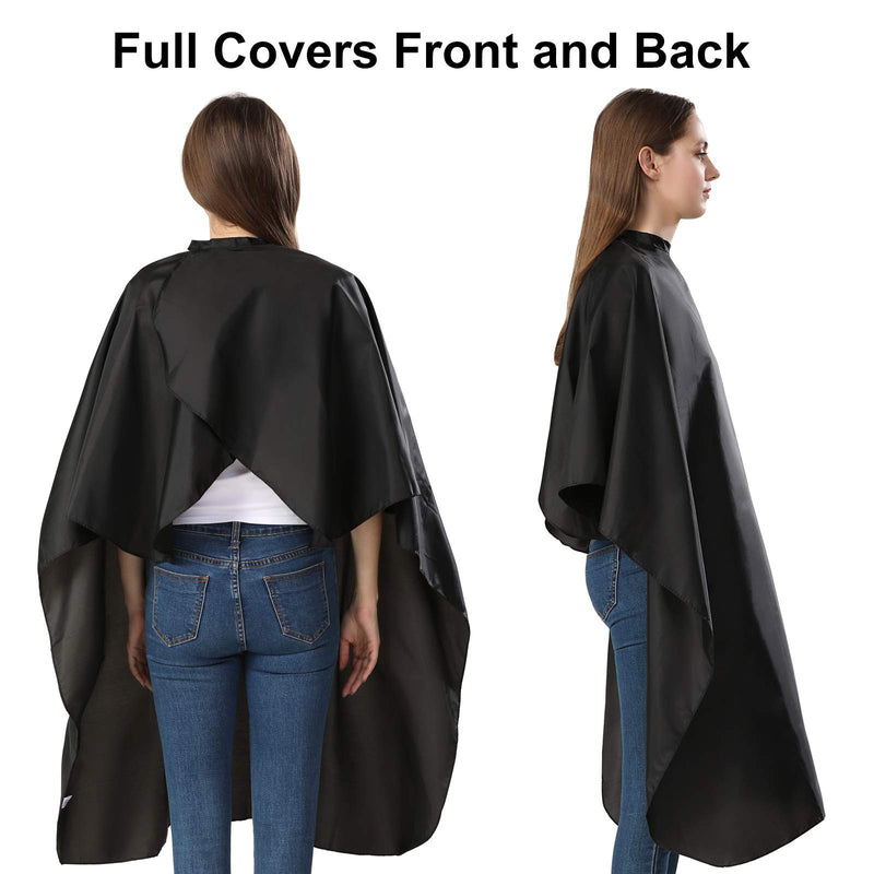 [Australia] - Iusmnur Barber Capes for Salon and Home with Snap Closure Hair Cutting Cape Waterproof Barber Cape - 55"x55"(2 PACK) 2PACK 