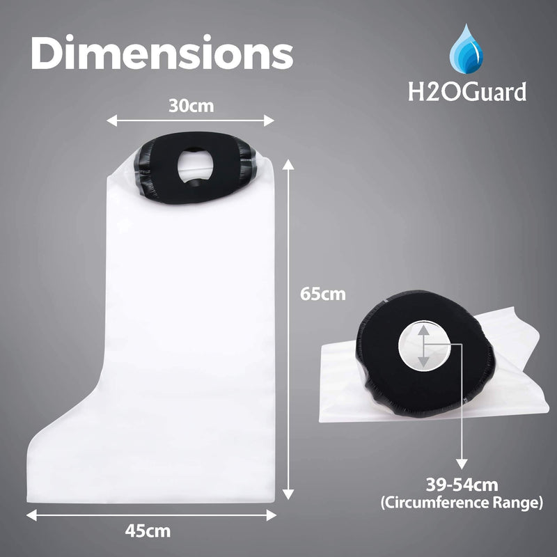 [Australia] - Waterproof Leg Protector for Cast and Bandage with a Hygiene Mitt - Adult Half-Leg Design for Shower or Bath by H2OGuard 