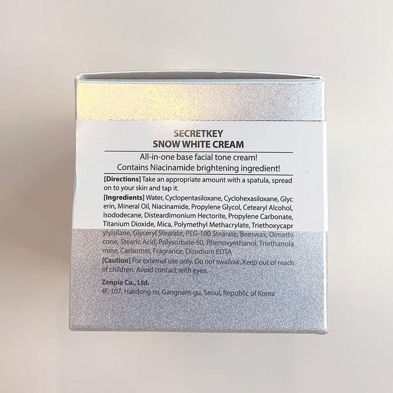 [Australia] - [SECRET KEY] Snow White Cream 1.76 fl. oz. - All in One Brightening Tone up Base Cream, Natural Skin Radiance and Brightness 