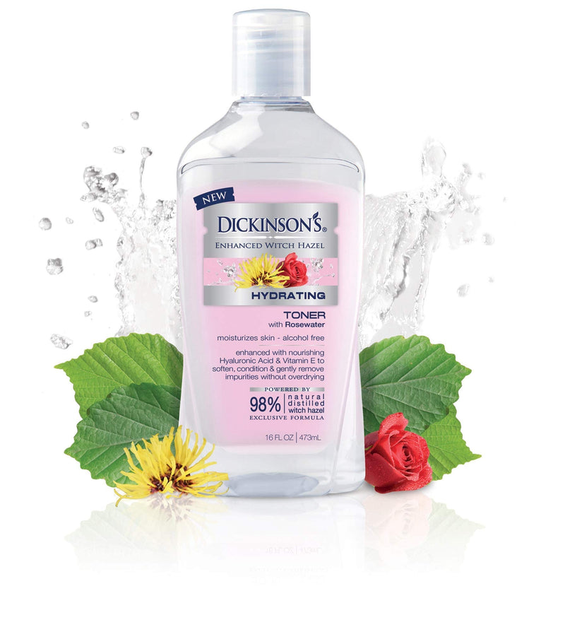 [Australia] - Dickinson's Enhanced Witch Hazel - Hydrating Toner - With Rosewater - 473 Milliliters 