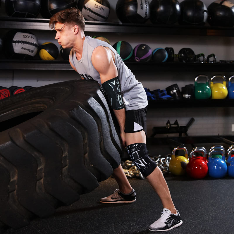 [Australia] - Elbow Sleeves(Pair),Perfect Support for Squat,Weightlifting,Powerlifting,Cross Trainning, Golf & Basketball(X-Large) X-Large Black 