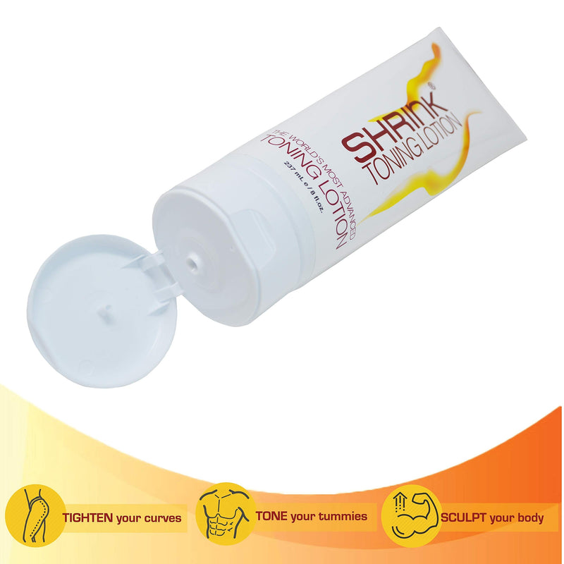 [Australia] - Shrink Toning Lotion ‚Äì Heat Activated Skin Tightening Cream for Body - Reduces the Appearance of Cellulite and Stretch Marks with Caffeine, Vitamin E and CoQ10 (8 oz tube) 