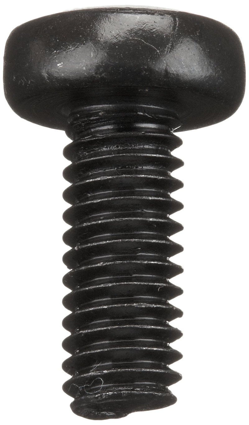 [Australia] - Steel Pan Head Machine Screw, Black Oxide Finish, Meets DIN 7985, #2 Phillips Drive, M4-0.7 Thread Size, 10 mm Length, Fully Threaded, Import (Pack of 100) 