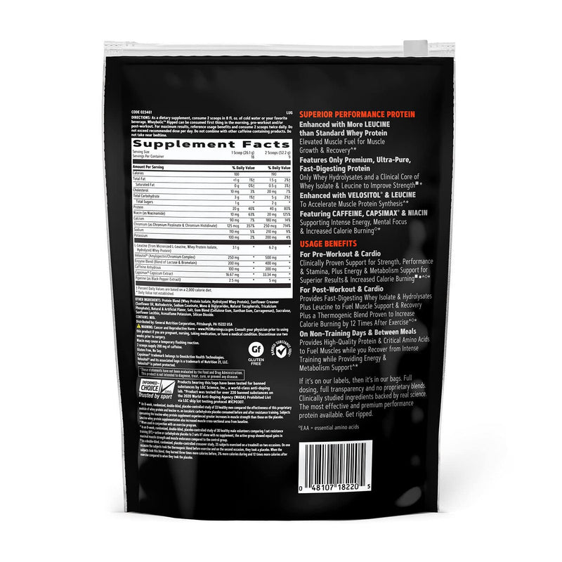 [Australia] - GNC AMP Wheybolic Ripped | Targeted Muscle Building and Workout Support Formula | Pure Whey Protein Powder Isolate with BCAA | Gluten Free | 9 Servings | Classic Vanilla 