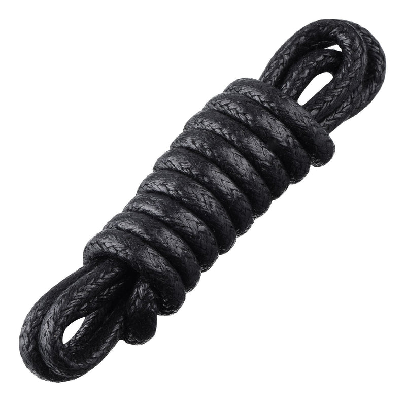 [Australia] - 3 Pairs Shoelaces Round Waxed Shoe Laces 80 cm Dress Shoelaces for Men and Women's Casual and Dress Shoes (Black) 