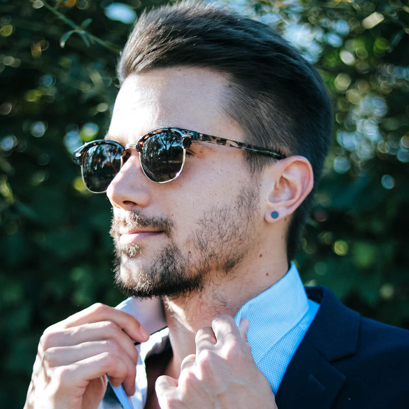 [Australia] - Zeayebsr 5 PCS Strong Magnetic Earrings for Man Woman Fake Clip Non Pierced Stud Earrings Hypoallergenic 8mm Diameter（-） 
