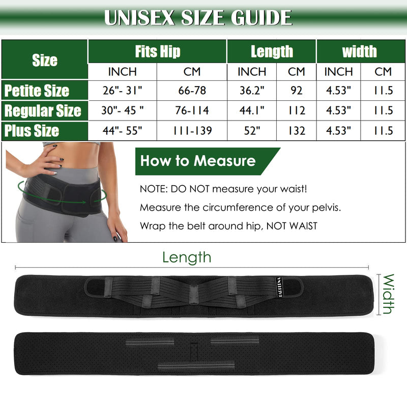 [Australia] - Sacroiliac SI Hip Belt for Women Men SI Joint Hip Belt - Lower Back Support Brace - Hip Braces for Hip Pain - Pelvic Support Belt - Adjustable Sciatica Pelvis Lumbar Pain Relief Trochanter Brace,REGULAR (Hip Size 30"-45") REGULAR (Hip Size 30-45 inch) 