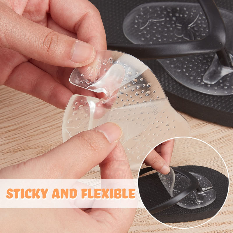 [Australia] - 6 Pairs Gel Metatarsal Pads for Thong Forefoot Cushion Inserts Foot Pads Non Slip Shoe Cushion for Sandals Thong Pads Self Adhesive Thong Pads Toe Post Protector Pain of Foot Grip Pads for Women Men 