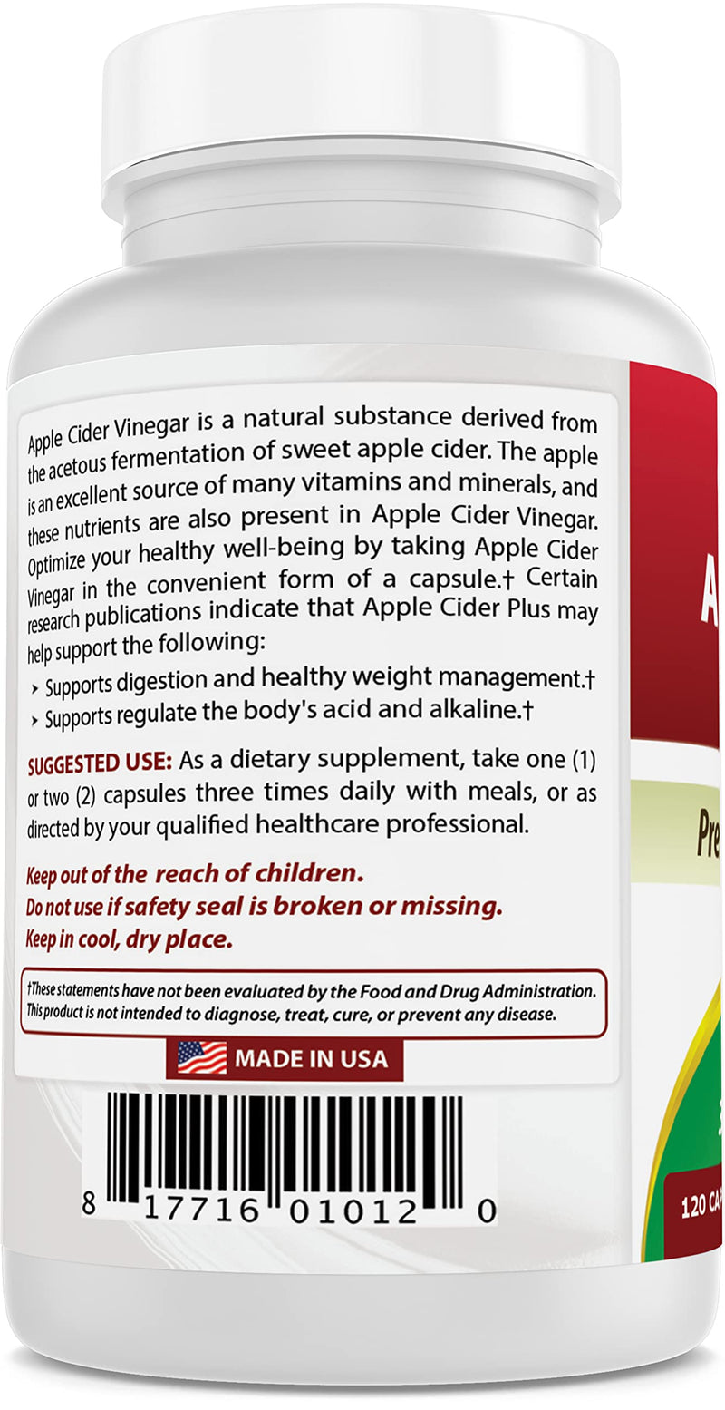 [Australia] - Best Naturals Apple Cider Vinegar Plus 500 Mg 120 Capsules 