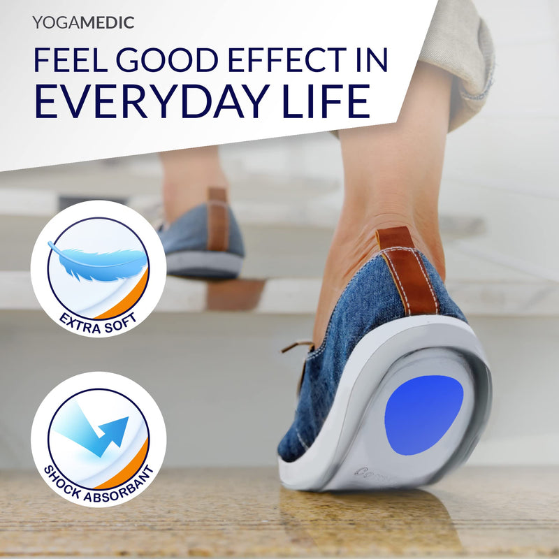 [Australia] - Heel Cushion Pads [2022] Heel Support for Plantar Fasciitis, Achilles Tendonitis and Heel Spur Pain - Gel Heel Pads - Inserts Cups, Size 6.5 to 11.0 - 4 Pieces 40-45 
