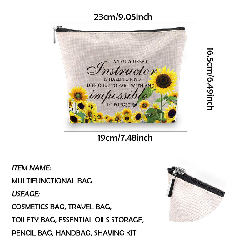 [Australia] - WCGXKO Instructor Gift Instructor Appreciation Gift Portable Travel Accessories Toiletry Bag Makeup Bag Great Instructor 