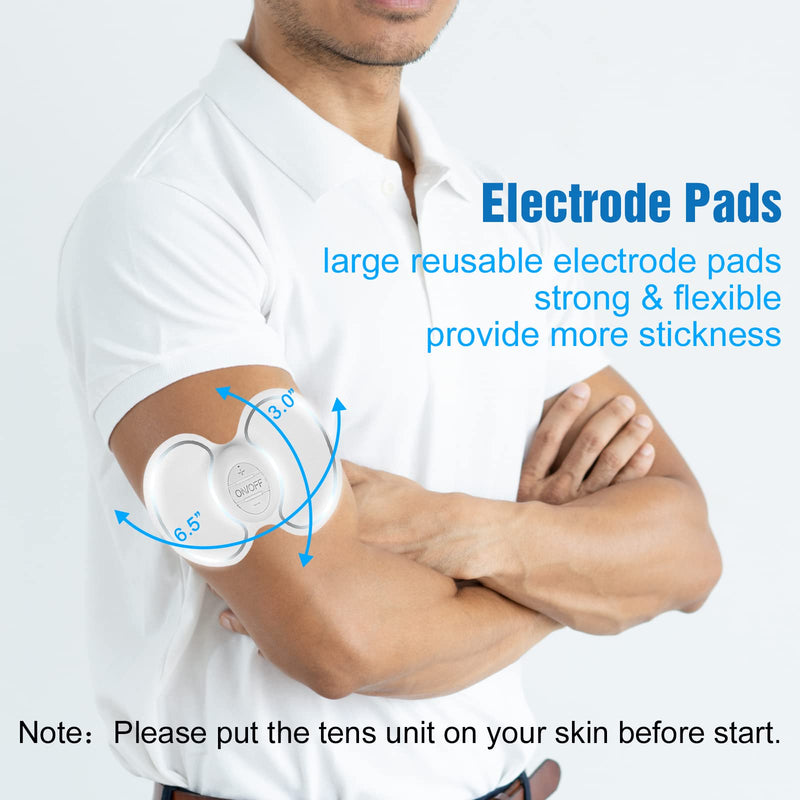 [Australia] - OSITO TENS Unit Muscle Stimulator EMS Massage Machine (FSA HSA Approved Product) Rechargeable Mini Pain Relief Therapy Device Wireless Electric Pulse Massager for Neck Shoulder Back 