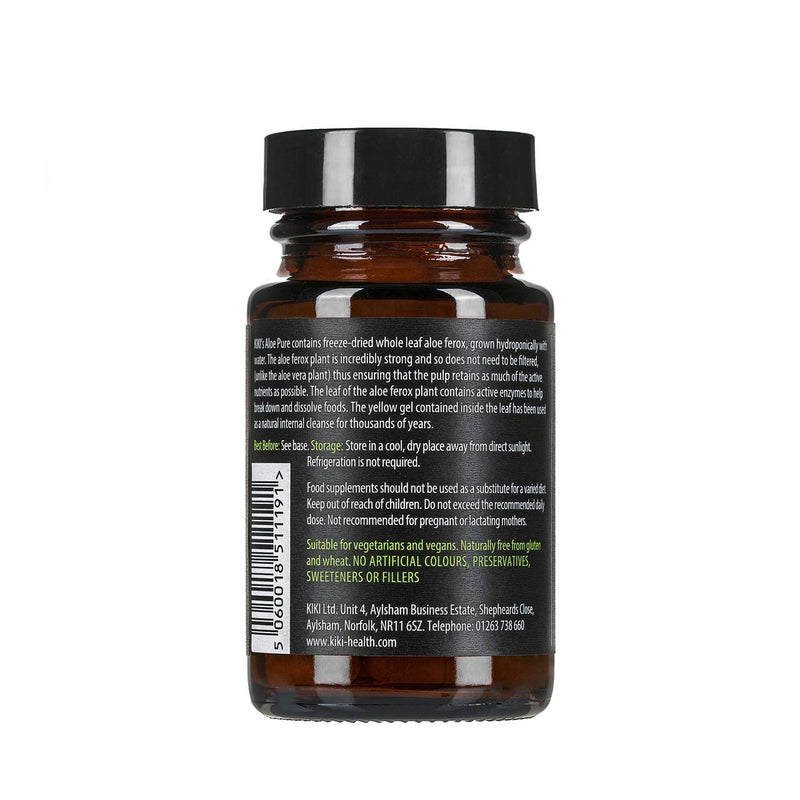 [Australia] - KIKI HEALTH Aloe Pure Capsules- | 20 Vegan Capsules | 10 Months Supply | Colon Cleanse, Digestion Support, Natural Soother 