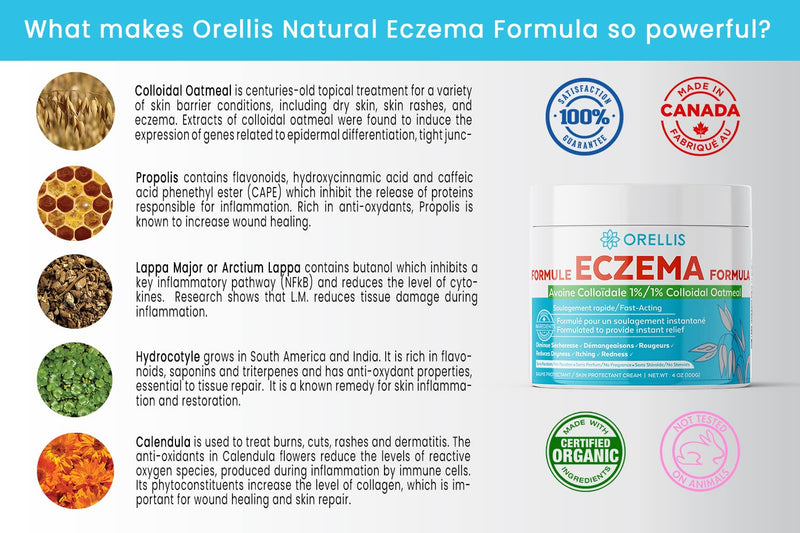 [Australia] - Orellis Natural Eczema Care with Colloidal Oatmeal, Calendula, Propolis and other plant extracts 