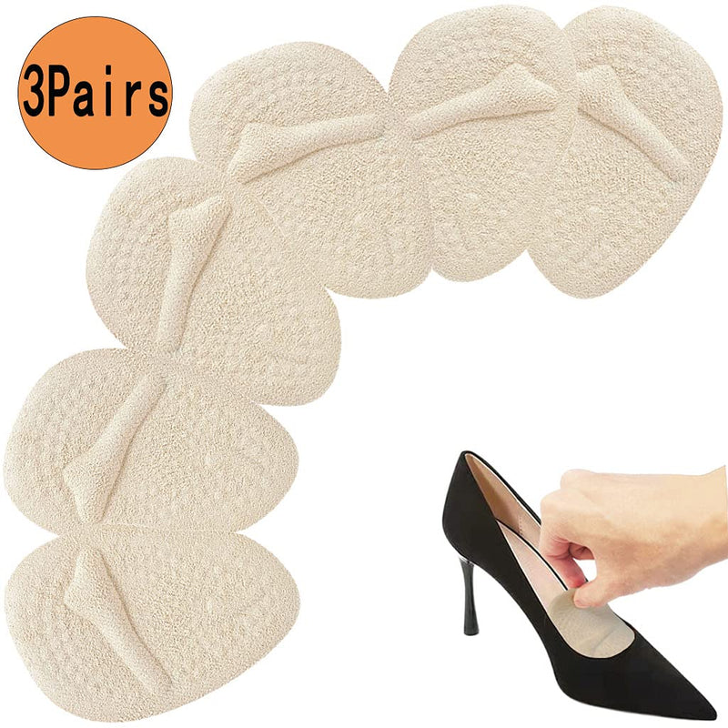 [Australia] - 3 Pairs Metatarsal Pads for Women,Ball of Foot Cushions Soft Gel Forefoot Cushion Inserts for Women Shoes Relieves Pain and Discomfort,Sweat Absorption and Non-Slip Foot Pad and Insole (Beige) 