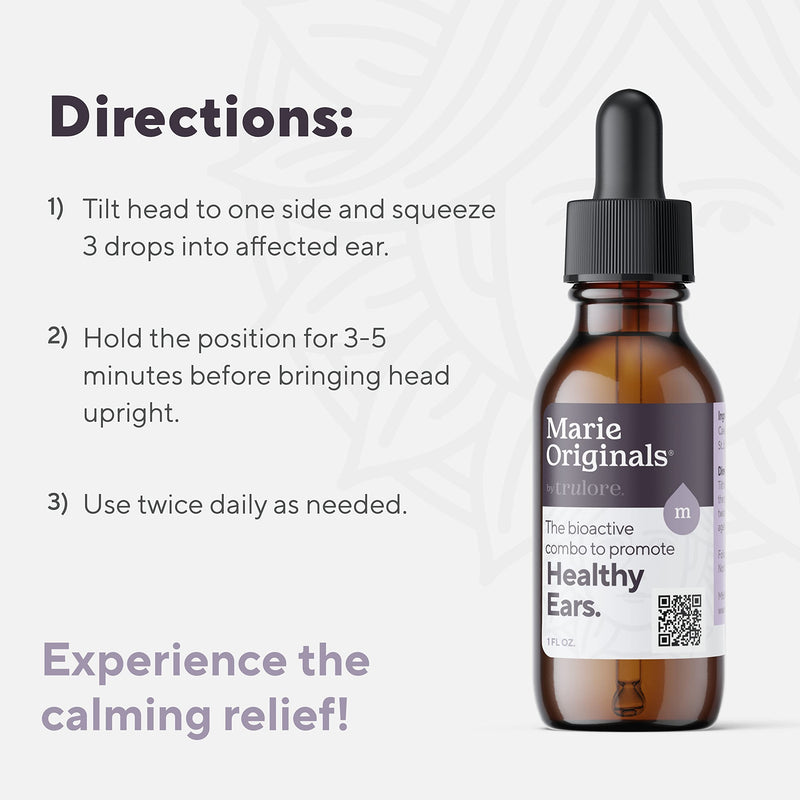 [Australia] - Organic Ear Oil for Ear Infections, All Natural Eardrops for Infection Prevention, Swimmer's Ear and Wax Removal - Kids, Adults, Baby, Dog Earache Remedy - with Mullein, Garlic | Marie Originals 1 Fl Oz (Pack of 1) 
