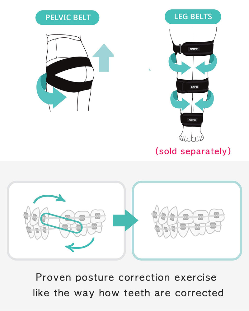 [Australia] - SNPE Two Way Pelvic Belts. Posture Corrector for Women and Men. Si Belt for Sciatica Pain Relief. (L) Large (Pack of 1) 