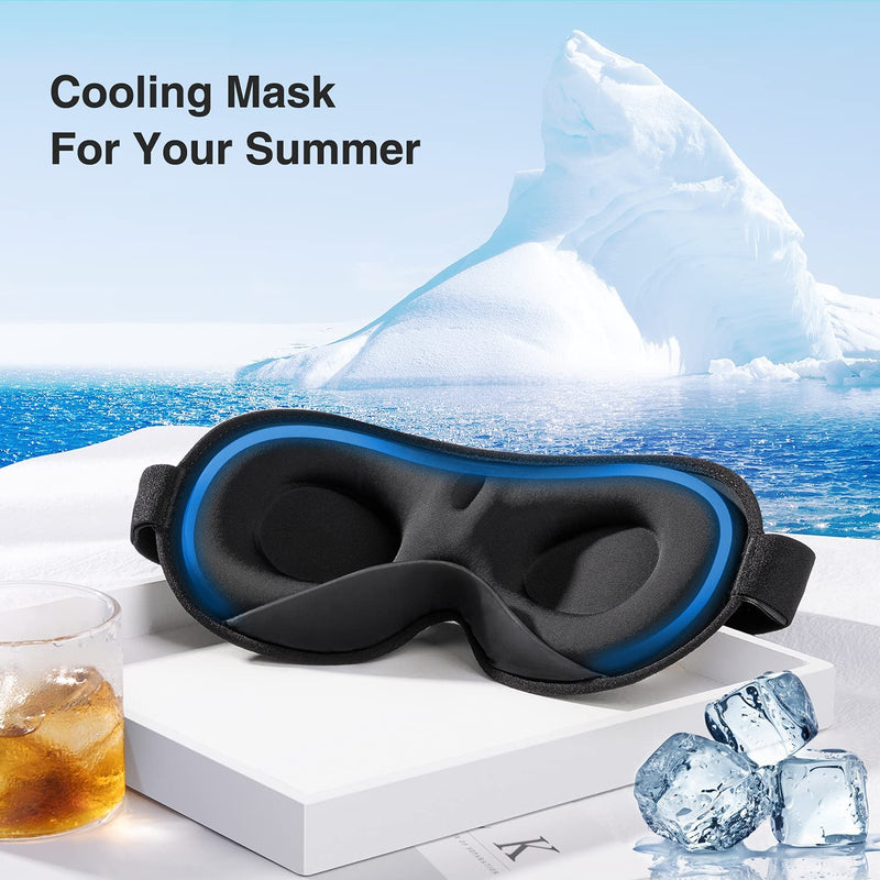 [Australia] - Umisleep Sleep Mask, Women Men 2022 3D Weighted Eye Mask Blocking Lights Sleeping Mask, Relieve Stress, Headache Eye Cover Adjustable Strap,120g Blindfold for Travel/Nap/All Night Sleeping 