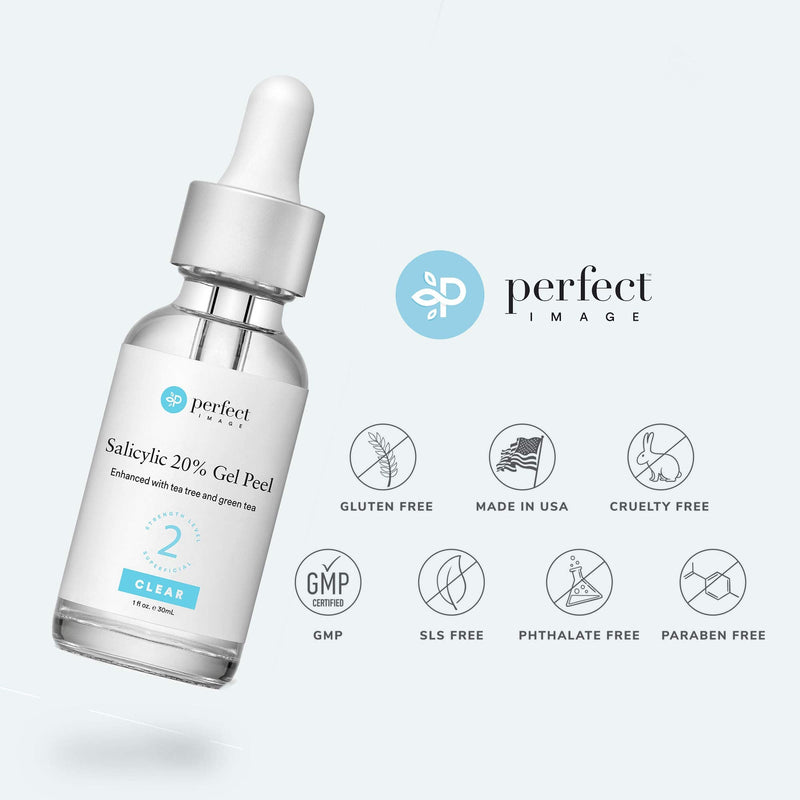 [Australia] - Salicylic 20% Gel Peel, Breakout and Pore Minimizer and Cleanser, Strength Level 2, 15-30 Full Facial Chemical Peels, 1 fl oz. e, 30 ml 