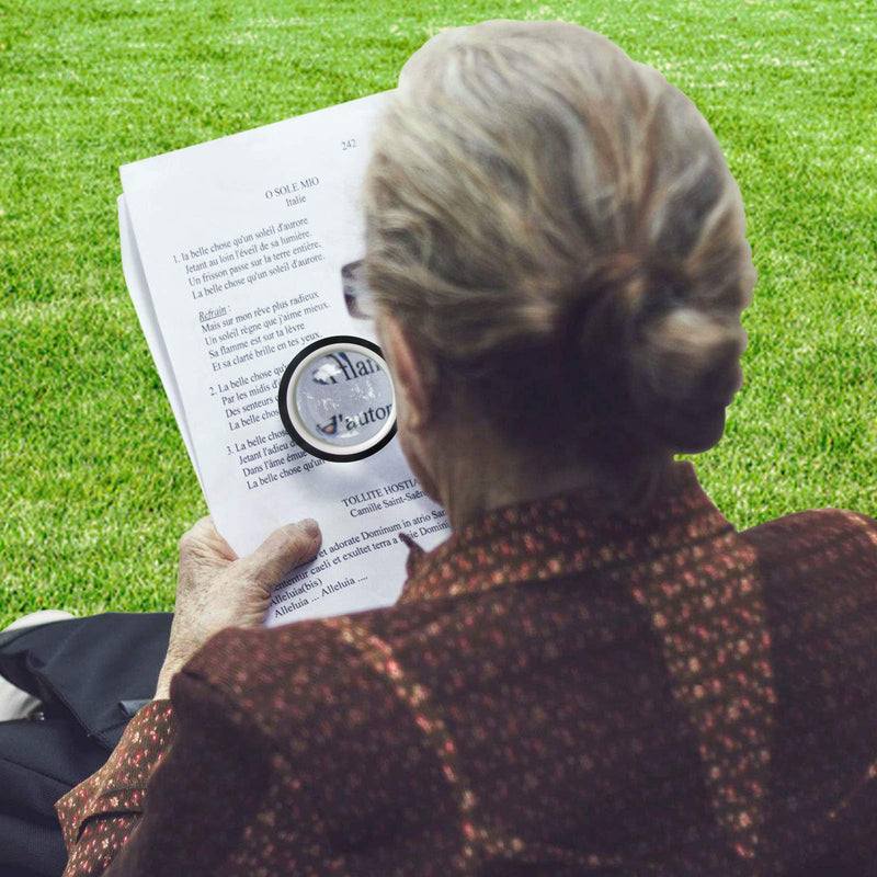 [Australia] - Magnifying Glass with Light,30X Magnification Handheld Magnifier with 13 LED Light Double Lens Magnifying Glass for Reading, Newspaper, Antique, Exploring, Map, Stamp 