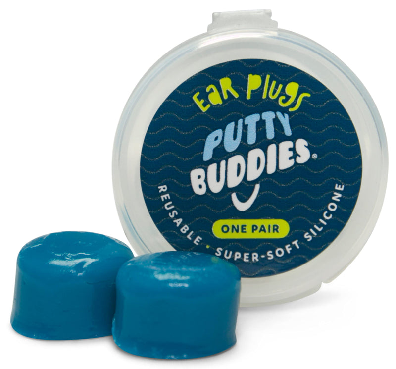 [Australia] - Putty Buddies Ear Plugs 10-Pair Pack - Soft Silicone Ear Plugs for Swimming & Bathing - Invented by ENT Physician - Block Water - Premium Swimming Earplugs - Doctor Recommended Purple/Teal/Magenta 