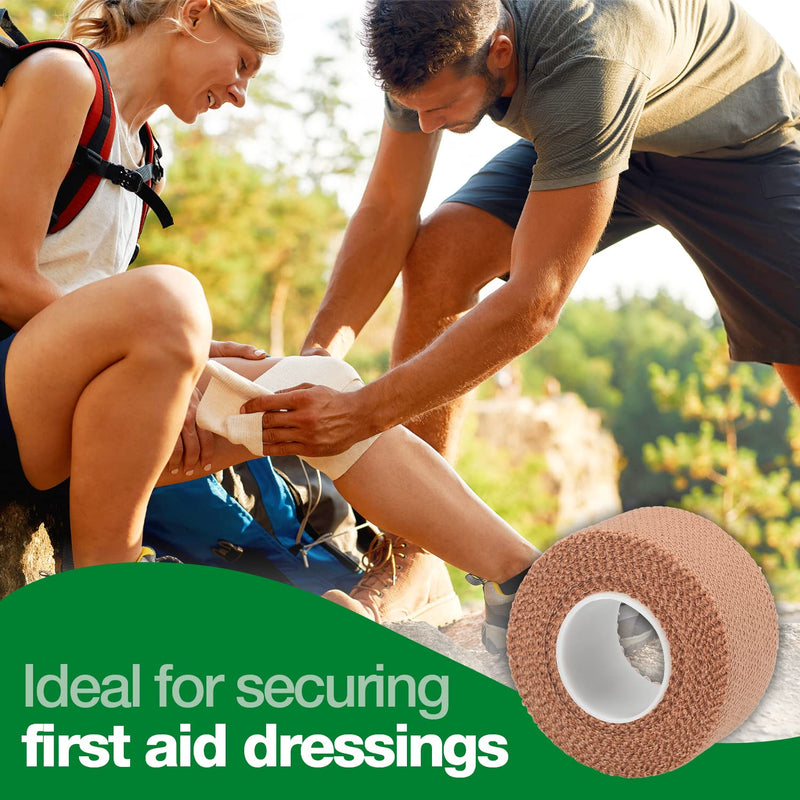 [Australia] - HypaBand Tan EAB First Aid Tape Tearable Strapping First Aid Tape, Small (2.5 cm x 4.5 m) - Pack of 3 Rolls 