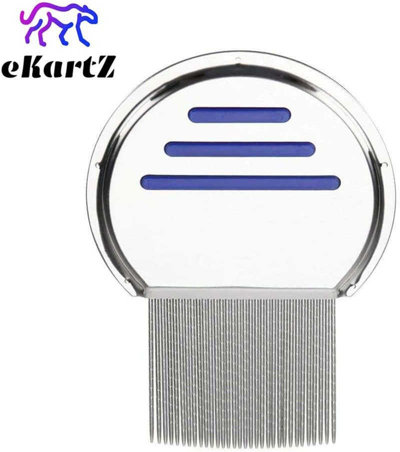 [Australia] - Lice Nit Comb Get Down Stainless Steel Metal Tooth Head Long Teeth/Professional Stainless Steel Nit Comb for Head Lice Treatment,Reusable,Removes Louse Nits (Pack of 2) Pack of 2 