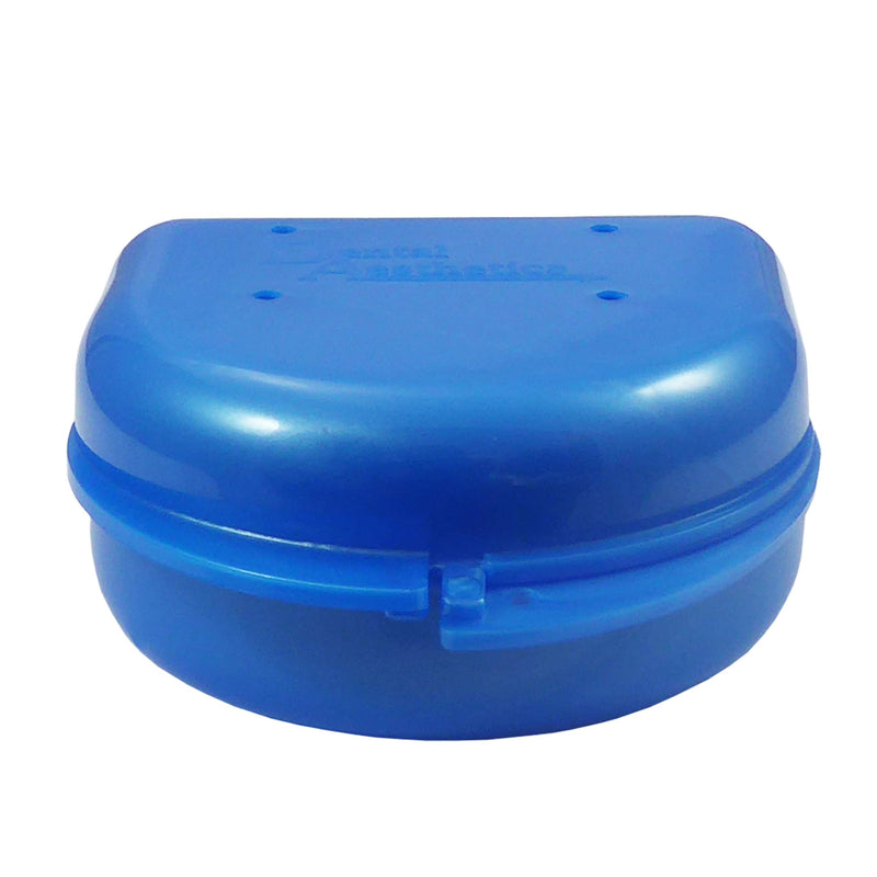 [Australia] - Dental Bath, Retainer Case and Brush ~ Storage Case and Container for Soaking and Cleaning Ortho Retainers (Blue Bath, Blue Case) Blue Bath, Blue Case 