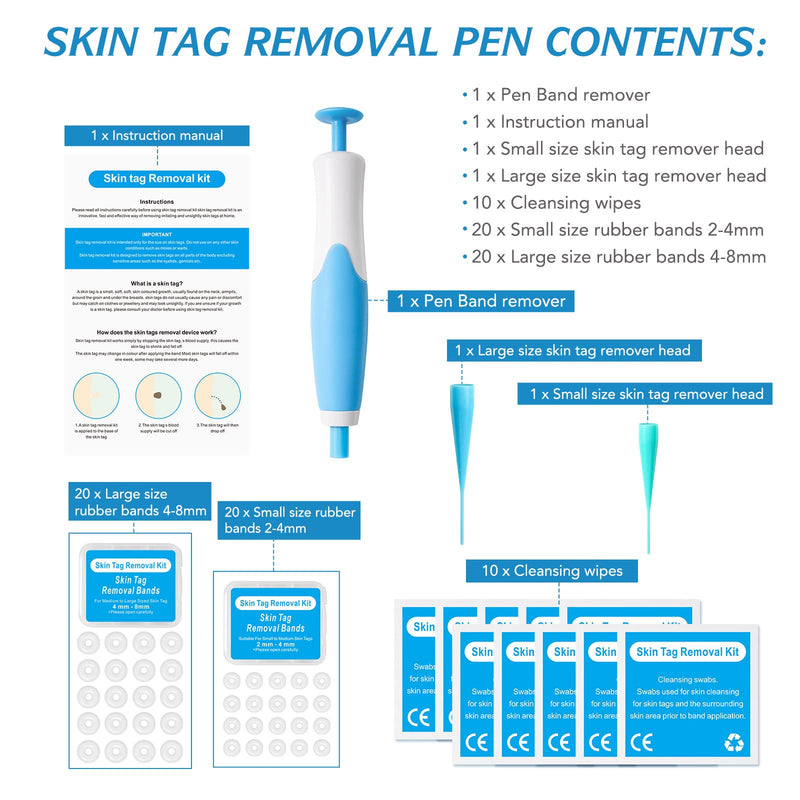 [Australia] - Skin Tag Removal, Skin Tag Remover Kits to Remove Skin Tags Painless and Safe, Skin Tag Removal Device for Large and Micro (2-8mm) for All Body Parts, Easy to Use 