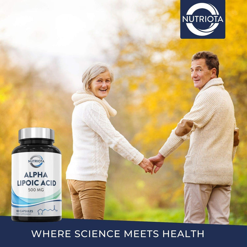 [Australia] - Alpha Lipoic Acid (ALA) 500 mg | 180 High-strength Vegan Capsules | Helps Reduce Inflammation, Control Maintenance of Normal Blood Sugar Levels and Nervous System Health 