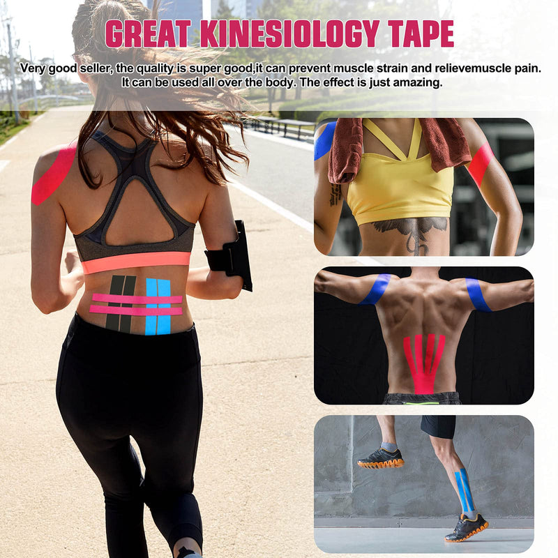 [Australia] - Kinesiology Tape (1 Uncut Roll) Kinetic Tape 16.4 ft Waterproof Athletic Sports Tape Physio Tape for Knees, Shoulder, Ankles, Elbow, Pain Relief,Joint Support (Pink) (1 Roll) Pink 