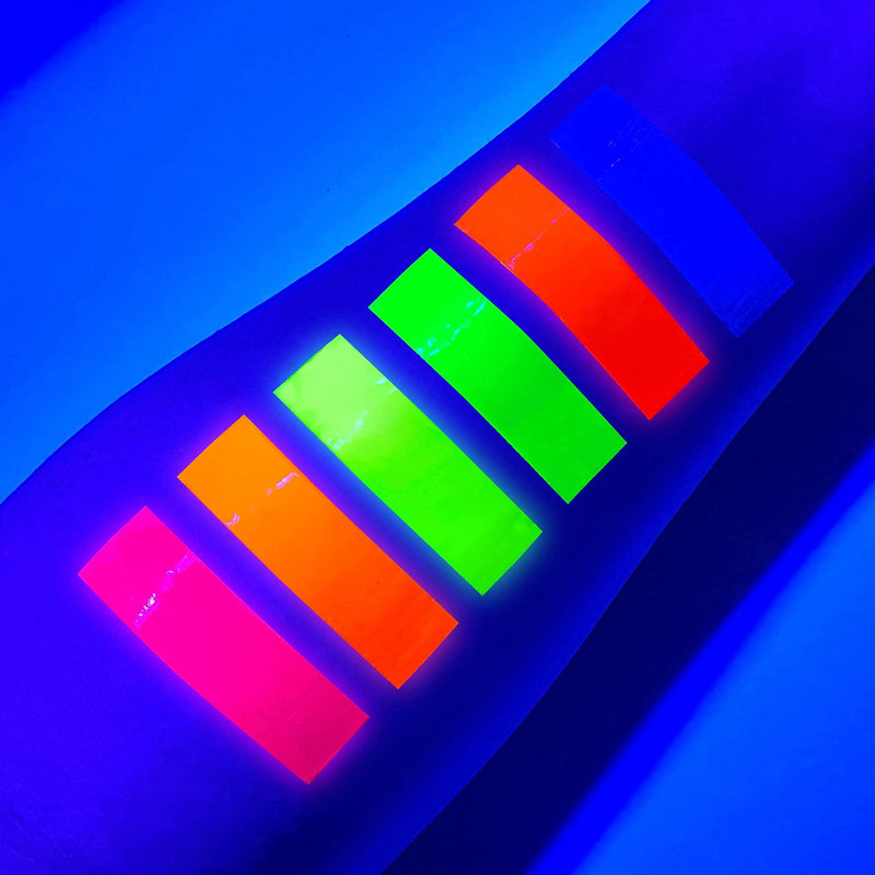 [Australia] - UV Glow Neon Face and Body Paint Set of 6 Tubes - Fluorescent - Brightest glow under UV! 