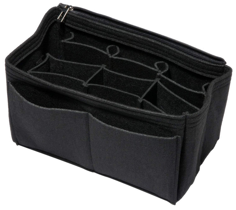 [Australia] - HEALTHLOVE Felt Purse Organizer Insert Bag organizer for Handbag Choice 3 Size Small Black 