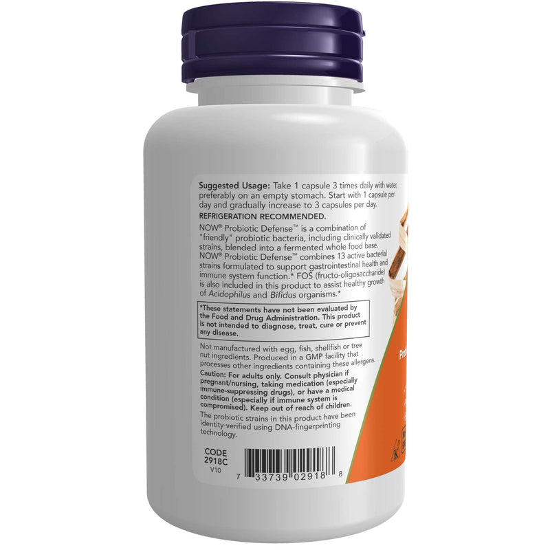 [Australia] - NOW Supplements, Probiotic Defense, Probiotic Blend in a Whole Food Base with 1 Billion Organisms, 90 Veg Capsules 90 Count (Pack of 1) 