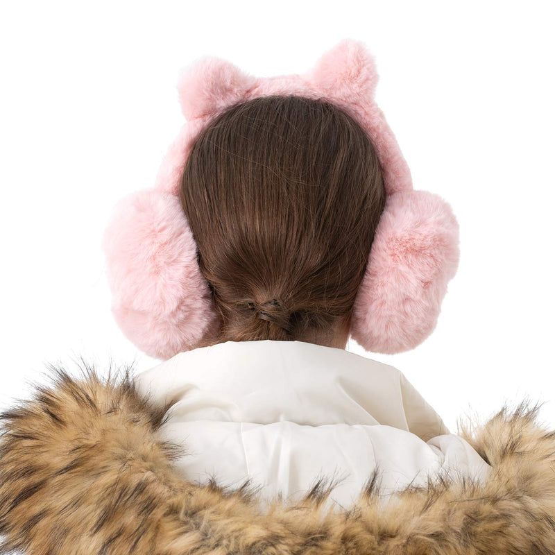 [Australia] - Surblue Cute Animal Earmuffs Winter Warm Outdoor Ear Covers Headband Fur Earwarmer A-apink 