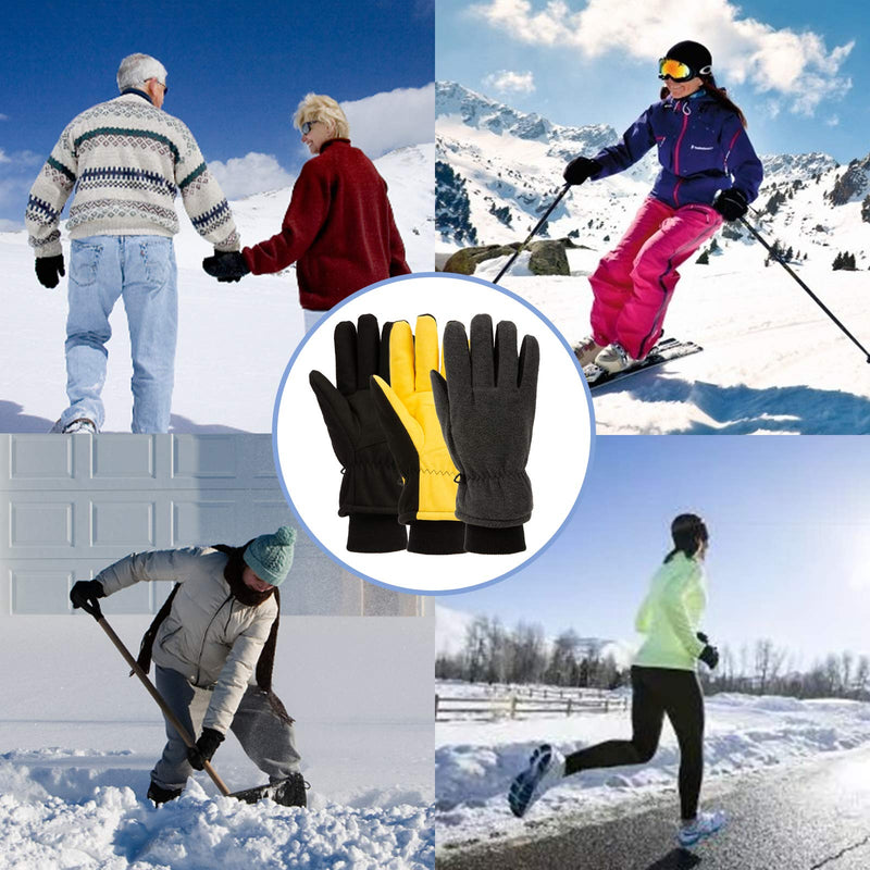 [Australia] - Koxly Winter Gloves Waterproof Windproof Insulated Warm Gifts Cycling Running Work Cold Weather for Men Women Mens Womens Small Denim-black 