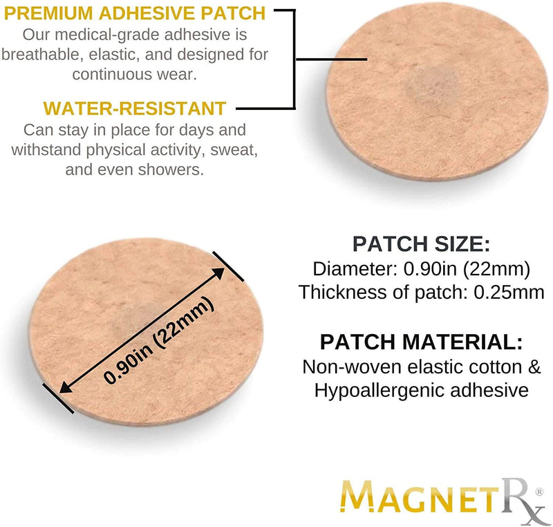 [Australia] - MagnetRX® Replacement Adhesive Patches for Spot Magnets - Premium Round Bandage Pad Refills (50 Pack) 
