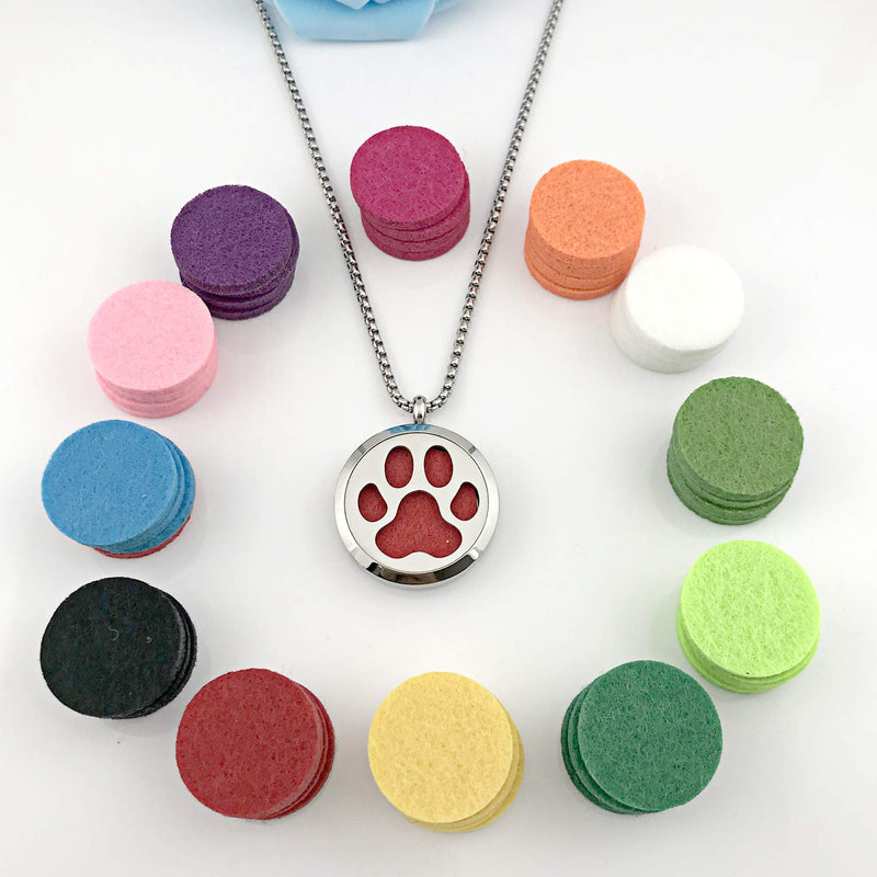 [Australia] - YOUFENG Essential Oil Necklace Diffuser Family Tree of Life Necklace Pendant Aromatherapy Locket Gifts Dog Paw 