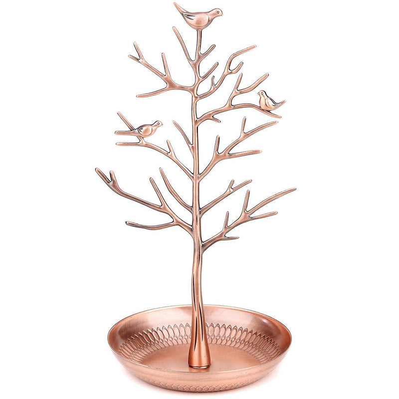 [Australia] - WELL-STRONG Jewelry Organizer Stand Earring Ring Holder Necklace Bird Decoration Jewelry Tower Tree Bronze 