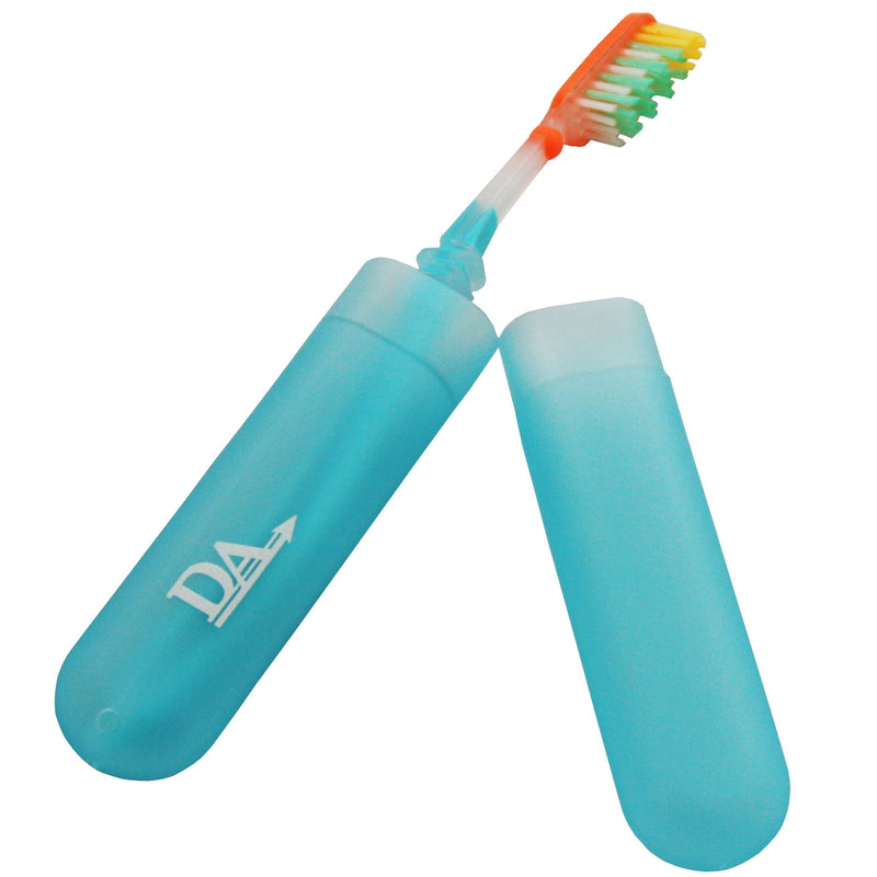 [Australia] - Dental Aesthetics 2 x Toothbrush Case Travel Cover ~ 1 Pink & 1 Blue 