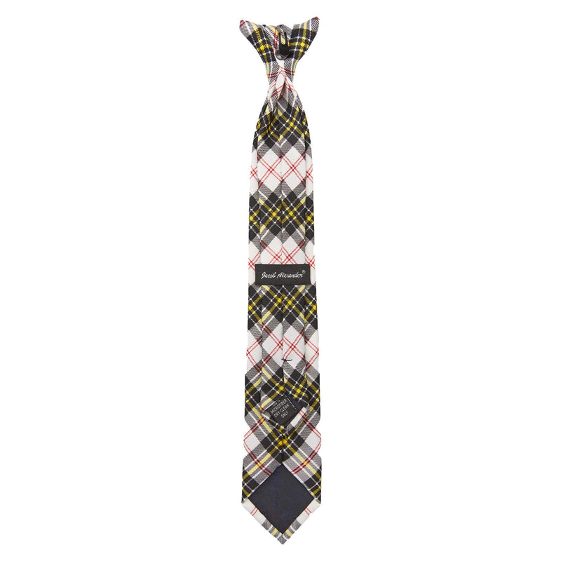 [Australia] - Jacob Alexander Boys' Royal Tartans Plaid 14-inch Clip-On Neck Tie Black/White 