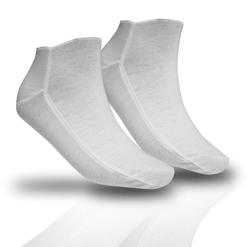 [Australia] - 1 Pair - RE-GEN Comfort Fit Cotton Soft Cream Retainer Moisturising Overnight Socks - Ideal for Dry Cracked Hard Skin 