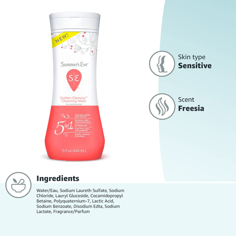[Australia] - Summer's Eve Cleansing Wash, Golden Glamour, 15 oz 15 Fl Oz (Pack of 1) 